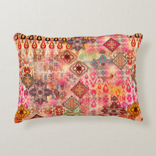 Seamless Ethnic beautiful pattern on Abstract digi Decorative Cushion