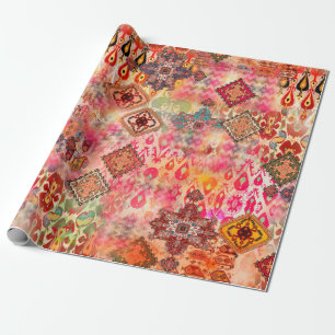 Seamless Ethnic beautiful pattern on Abstract digi Wrapping Paper