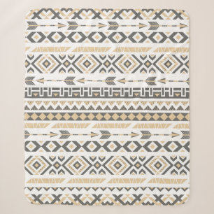 Seamless ethnic beige pattern. illustration sherpa blanket