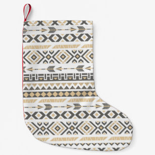 Seamless ethnic beige pattern. illustration small christmas stocking