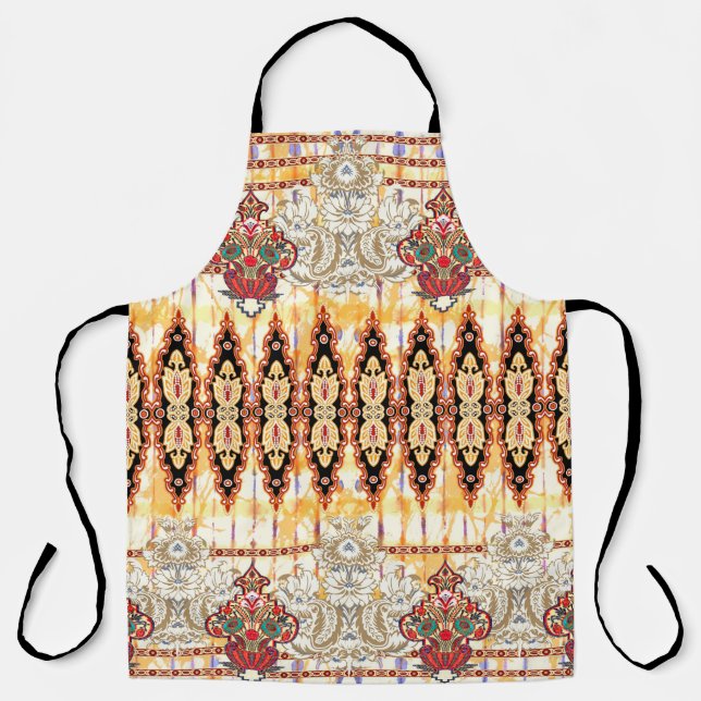 Seamless ethnic mughal floral pattern apron (Front)