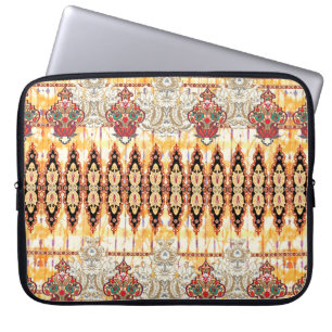 Seamless ethnic mughal floral pattern laptop sleeve