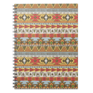 Seamless ethnic pattern in bright colours notebook