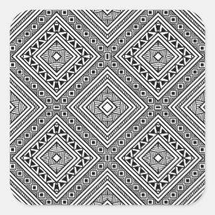 Seamless Ethnic Pattern Square Sticker