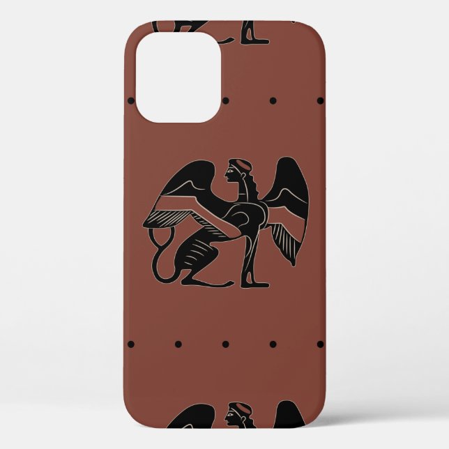 Seamless ethnic pattern with fantastic winged sphi Case-Mate iPhone case (Back)