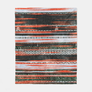 Seamless ethnic tribal pattern stripes rug design. fleece blanket