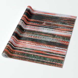 Seamless ethnic tribal pattern stripes rug design. wrapping paper