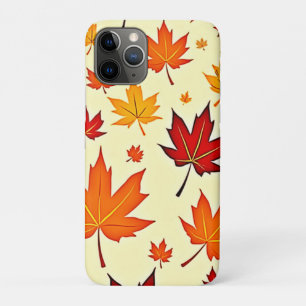 Seamless Fall Foliage Design iPhone 11 Pro Case