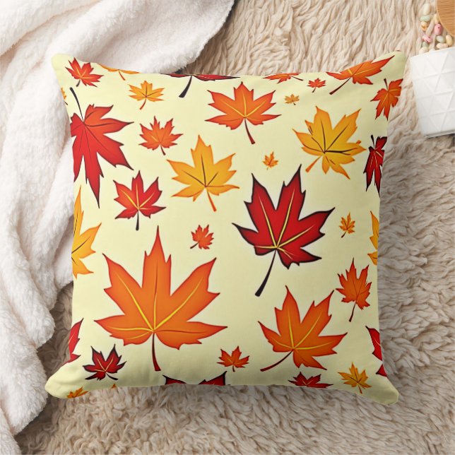 Seamless Fall Foliage Design Cushion (Blanket)