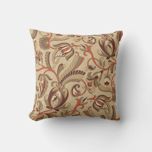 seamless fantastic floral pattern on background cushion