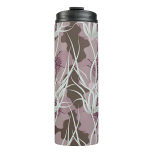 Seamless floral background, seamless patternart, thermal tumbler