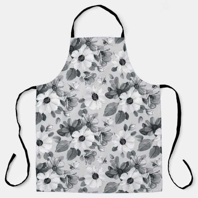 Seamless floral background with beautiful wildflow apron (Front)