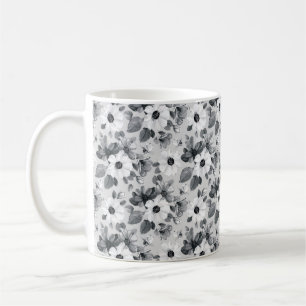 Seamless floral background with beautiful wildflow coffee mug