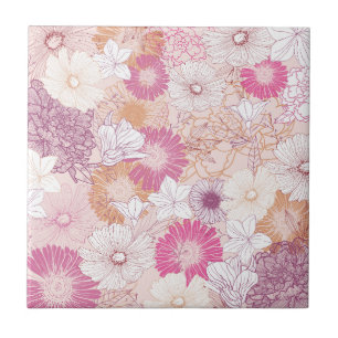 Seamless Floral  Ceramic Tile
