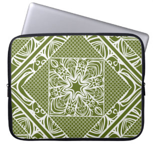Seamless floral geometric pattern. Vintage illustr Laptop Sleeve