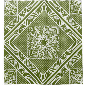 Seamless floral geometric pattern. Vintage illustr Shower Curtain