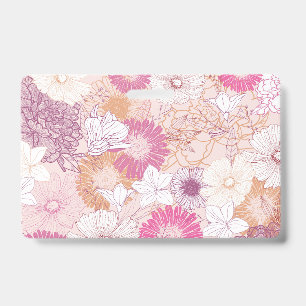 Seamless Floral  ID Badge