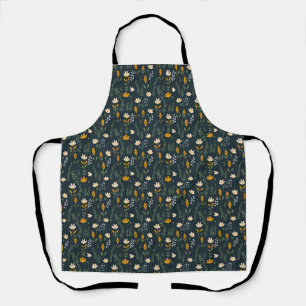Seamless Floral In Yellow, Orange, and White Apron