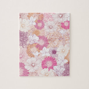 Seamless Floral Jigsaw Puzzle