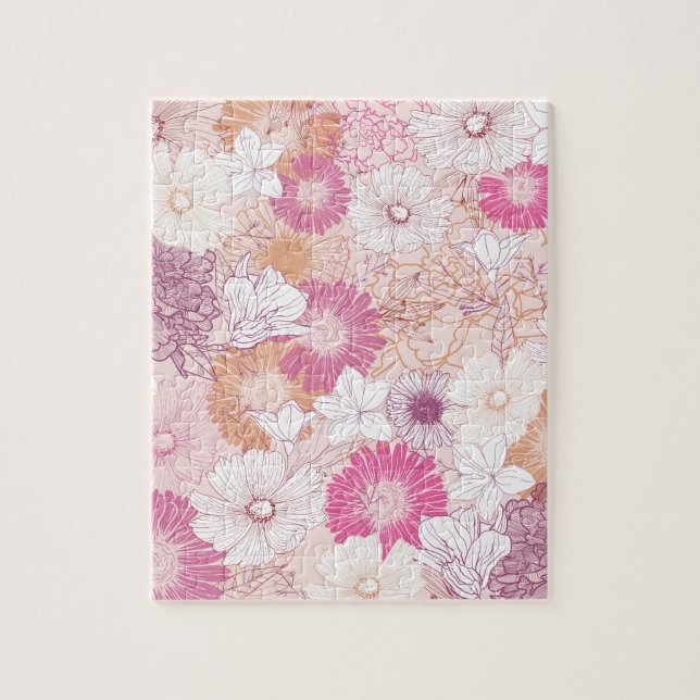 Seamless Floral  Jigsaw Puzzle (Vertical)