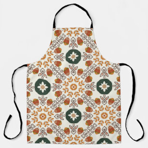Seamless floral natural abstract geometric pattern apron