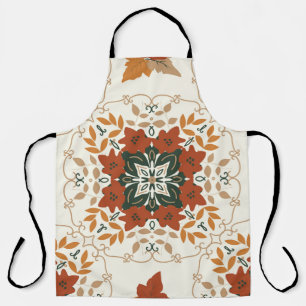 Seamless floral natural abstract geometric pattern apron