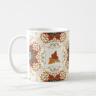 Seamless floral natural abstract geometric pattern coffee mug
