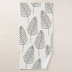 Seamless floral natural abstract vintage geometric bath towel