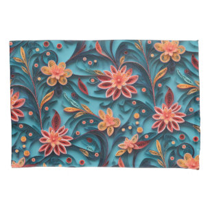 Seamless floral paper pattern Pillowcase