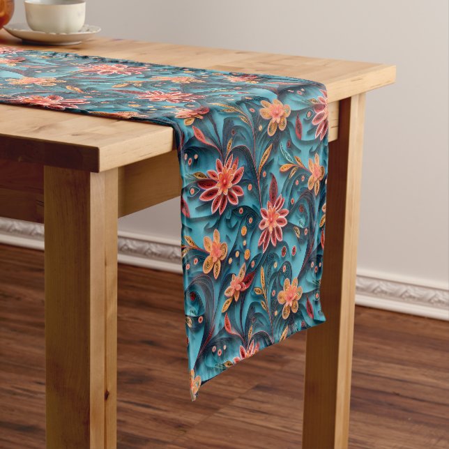 Seamless floral paper pattern Table Runner (In Situ)