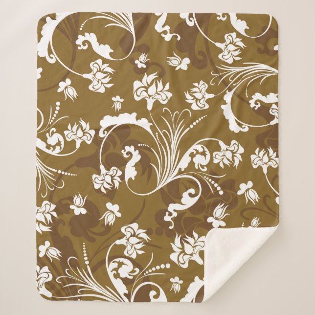 Seamless floral pattern. abstract,art,background,b sherpa blanket (Front)