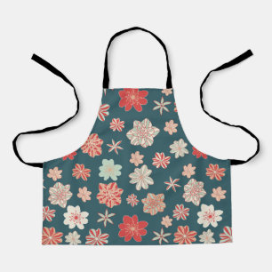 Seamless Floral Pattern Apron