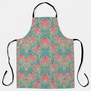 Seamless floral pattern apron