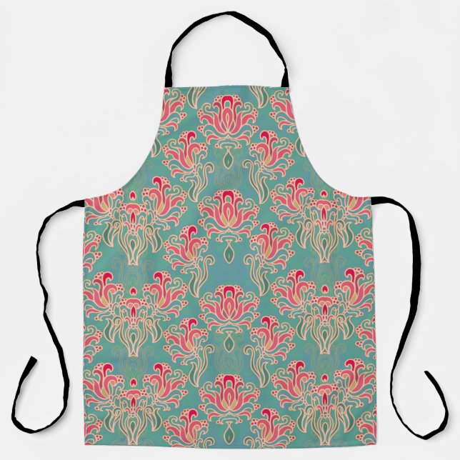 Seamless floral pattern apron (Front)