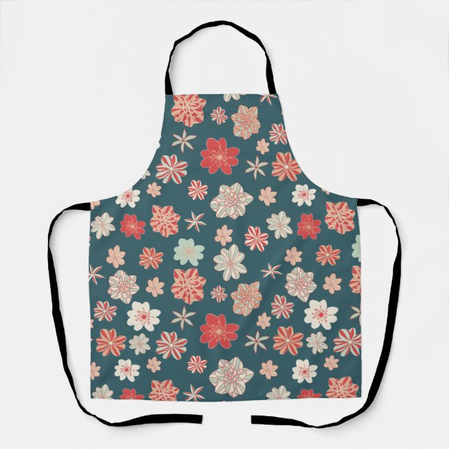 Seamless Floral Pattern  Apron (Front)