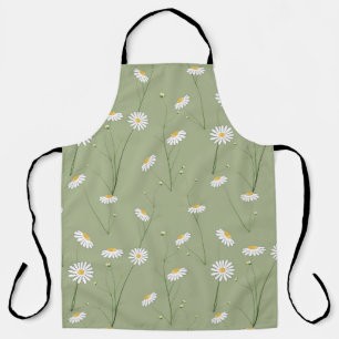 Seamless floral pattern background with cosmos flo apron