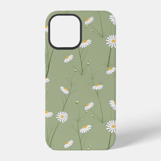 Seamless floral pattern background with cosmos flo iPhone case (Back)