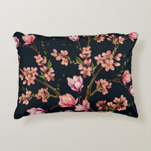 Seamless floral pattern background with hand drawn decorative cushion