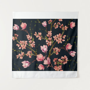 Seamless floral pattern background with hand drawn tapestry