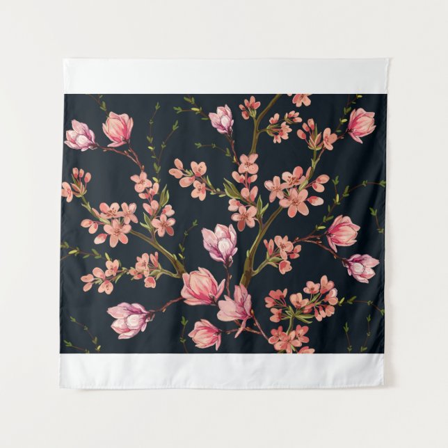 Seamless floral pattern background with hand drawn tapestry (Front)