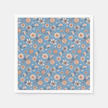 Seamless Floral pattern blue