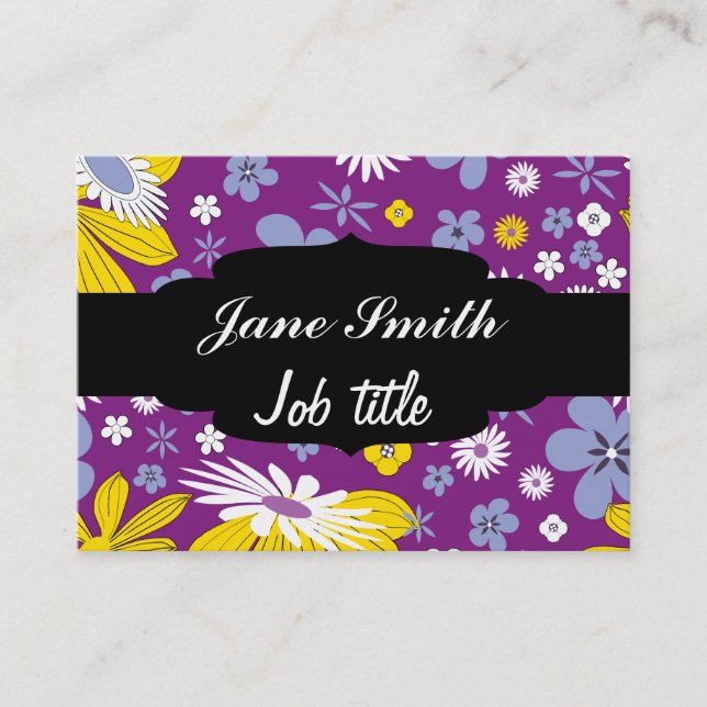 Seamless Floral Pattern Business Card (Front)