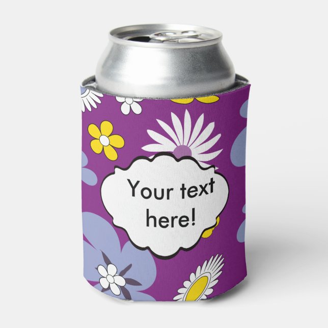 Seamless Floral Pattern Can Cooler (Can Front)