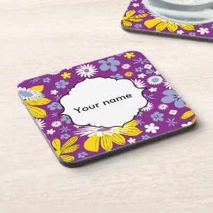 Seamless Floral Pattern Coaster