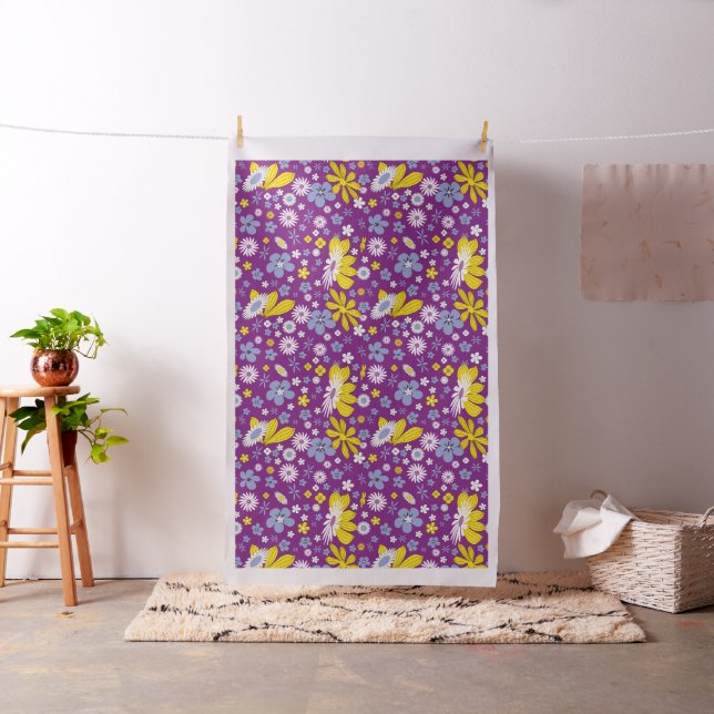 Seamless Floral Pattern Fabric (In Situ)