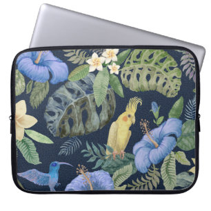 Seamless floral pattern from hand painted watercol laptop sleeve