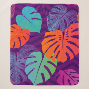 Seamless floral pattern from Tropical Monstera del Sherpa Blanket
