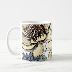 Seamless floral pattern. Hydrangea,  Peony,  wildf Coffee Mug