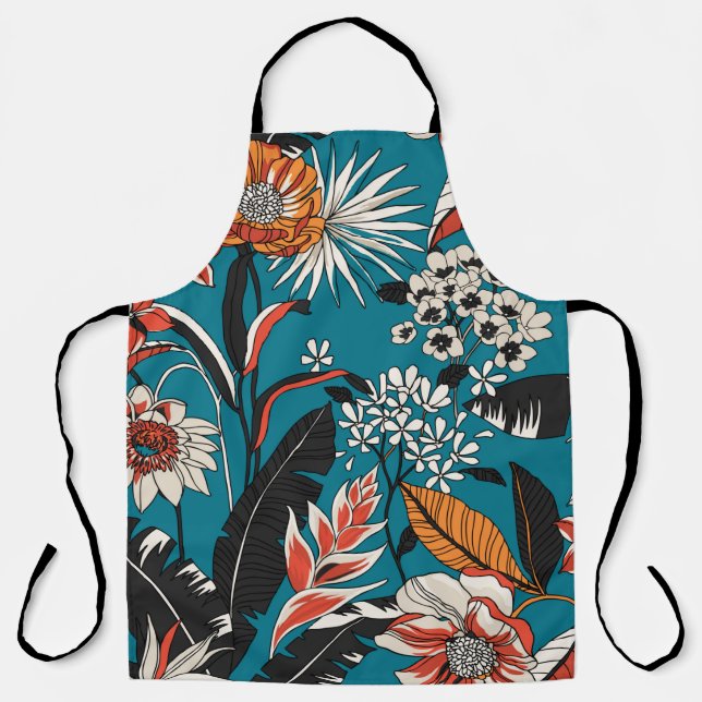 Seamless Floral Pattern in Apron (Front)