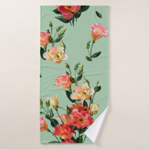 Seamless floral pattern in victorian style. Bouque Bath Towel